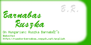 barnabas ruszka business card